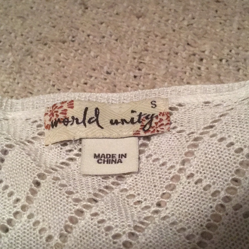 NWT White Short Sleeved Open Cardigan - Picture 4 of 6
